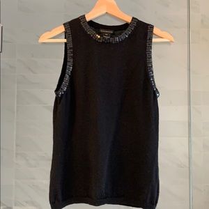 Club Monaco sequinned merino wool top